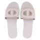thumbnail image 4 of Sandalias planas de playa para mujer, sandalias de verano, sandalias de cuero suave (Blanco 36), 4 of 9