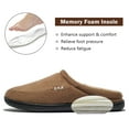 thumbnail image 2 of Men's Warm Soft Slippers Memory Foam Suede Clogs Plush Shearling Lining Slip on House Shoes Indoor Outdoor Brown, Size 9-10, 2 of 6