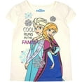 thumbnail image 2 of Disney Girls Frozen 3-Pack Short Sleeve T-Shirts, Casual Clothing for Toddlers and Kids - Anna and Elsa, 2 of 4