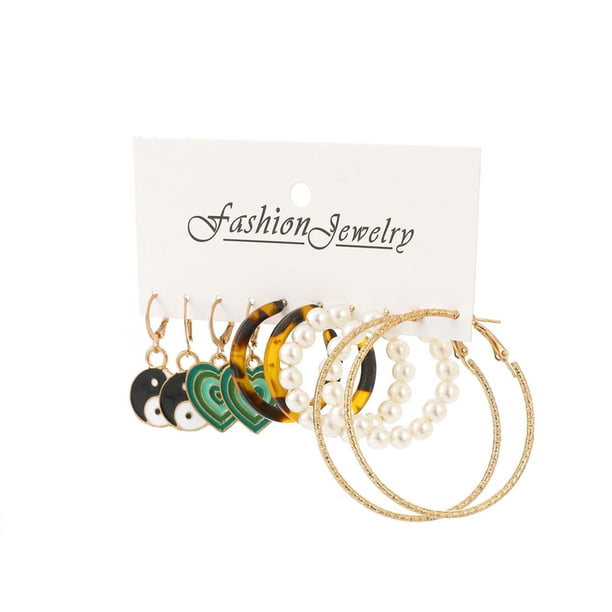 Pendientes geométricos de Metal exagerados pendientes de personalidad de moda conjunto de pendientes de perlas de mariposa regalo de mujer Wmkox8yi sjalhkljlk244