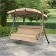 thumbnail image 1 of Pemberly Row Balançoire de Patio avec Auvent Arqué en Beige, 1 of 4