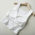 thumbnail image 6 of Tank Tops For Women Solid Color With Chest Pad Bra One Tank Top Sling Camisole Tops For Women, 6 of 6