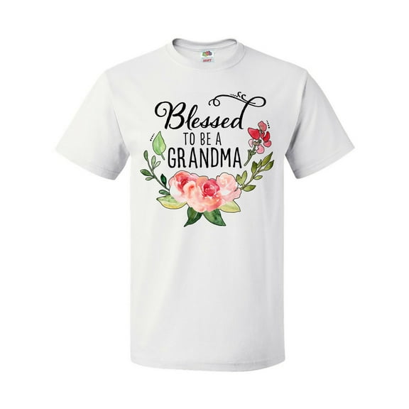 Inktastic Blessed to Be a Grandma with Flowers T-Shirt