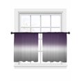 thumbnail image 7 of Pueple Grey Sheer Curtains 45 inches Long 2 Panels Set Gradient Tiers Sheers Rod Pocket Small Window Short Curtains for Kitchen Cafe, Each 52" W x 45" L, 7 of 7