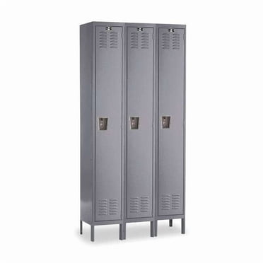 Wardrobe Locker, 36 in W, 18 in D, 66 in H, (1) Tier, (3) Wide, Dark Gray U3286-1A-HG