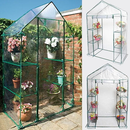 Costway Portable Mini Walk In Outdoor 3 Tier 6 Shelves Greenhouse by Costway