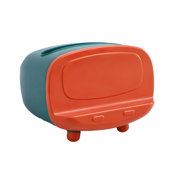 Caja De Pañuelos Soporte De Almacenamiento De Pañuelos De Plástico Multifuncional Para Escritorio Gran Espacio De Almacenamiento Con Soporte Para Teléfono Para El Coche De La Oficina En El Hogar Serendint HA013835-00