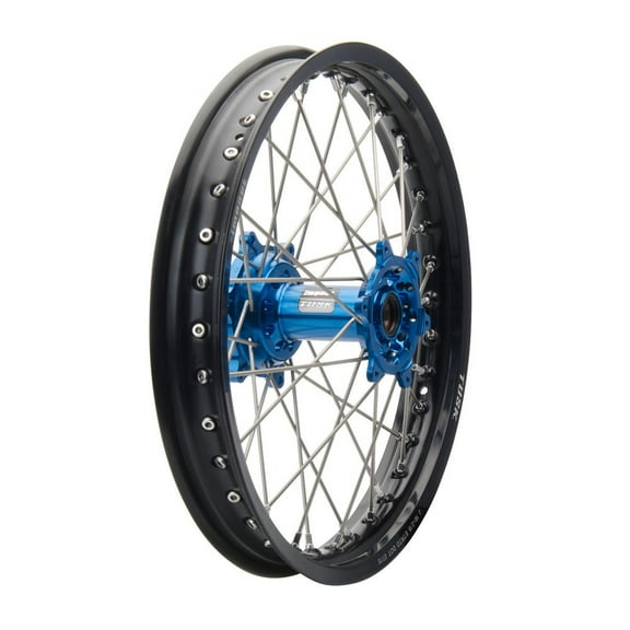 Tusk Impact Complete Wheel - Rear 19 X 2.15 Black Rim/Silver Spoke/Blue Hub for Yamaha Yz450F 2003-2022