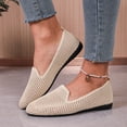 thumbnail image 2 of Womens Flat Shoes Classic Pointed Toe Flats Knitted Dress Shoes Soft Flats for Woman Comfortable Dressy, 43, 2 of 5