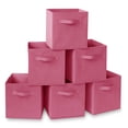 thumbnail image 1 of Set de 6 cubos de almacenamiento Casafield, tela plegable, color rosa intenso, 1 of 8