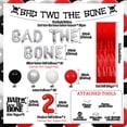 thumbnail image 7 of Bad Two The Bone Party Decorations Red and Black Rock Themed 2nd Birthday Party with Bad Two The Bone Balloon Banner Red Fringe Curtain for Boys Girls Rock and Roll Music Themed Birthday Supplies, 7 of 7