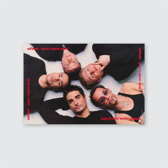 Music Poster - Backstreet Boys 80s 90s Retro Style - Size 24x36 - Postora