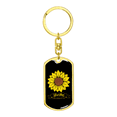 thumbnail image 4 of Best Mom Sunflower Stainless Steel or 18k Gold Premium Swivel Dog Tag Keychain, 4 of 8