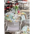 thumbnail image 4 of Outdoor Tablecloth with Umbrella Hole and Zipper, Turquoise Easter Bunny Round Table Cloth 54 Inch Waterproof Tablecloth, Spring Easter Eggs Floral Wooden Picnic Table Cover for Patio Camping, 4 of 7