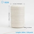 thumbnail image 2 of NANAHuang Macrame Cord, Natural Cotton Rope 3mm x 328 Yards 4 Strand Twisted Macrame Rope Cotton Twine String for Crafts Knitting Dream Catcher Plant Hanger Wedding Decor, 2 of 7
