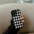 thumbnail image 6 of Plaid Grid Rounded Camera Lens Protector Soft  for iPhone Case (Black,iPhone 13 Pro), 6 of 6