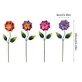thumbnail image 3 of 4-Pack, Vibrant Metal Flowers Garden Decor, Colorful Metal Flower Outdoor Decorative Garden Stakes, Yard Art Spring Decorations for Outdoor Lawn Pathway Patio, 3 of 7