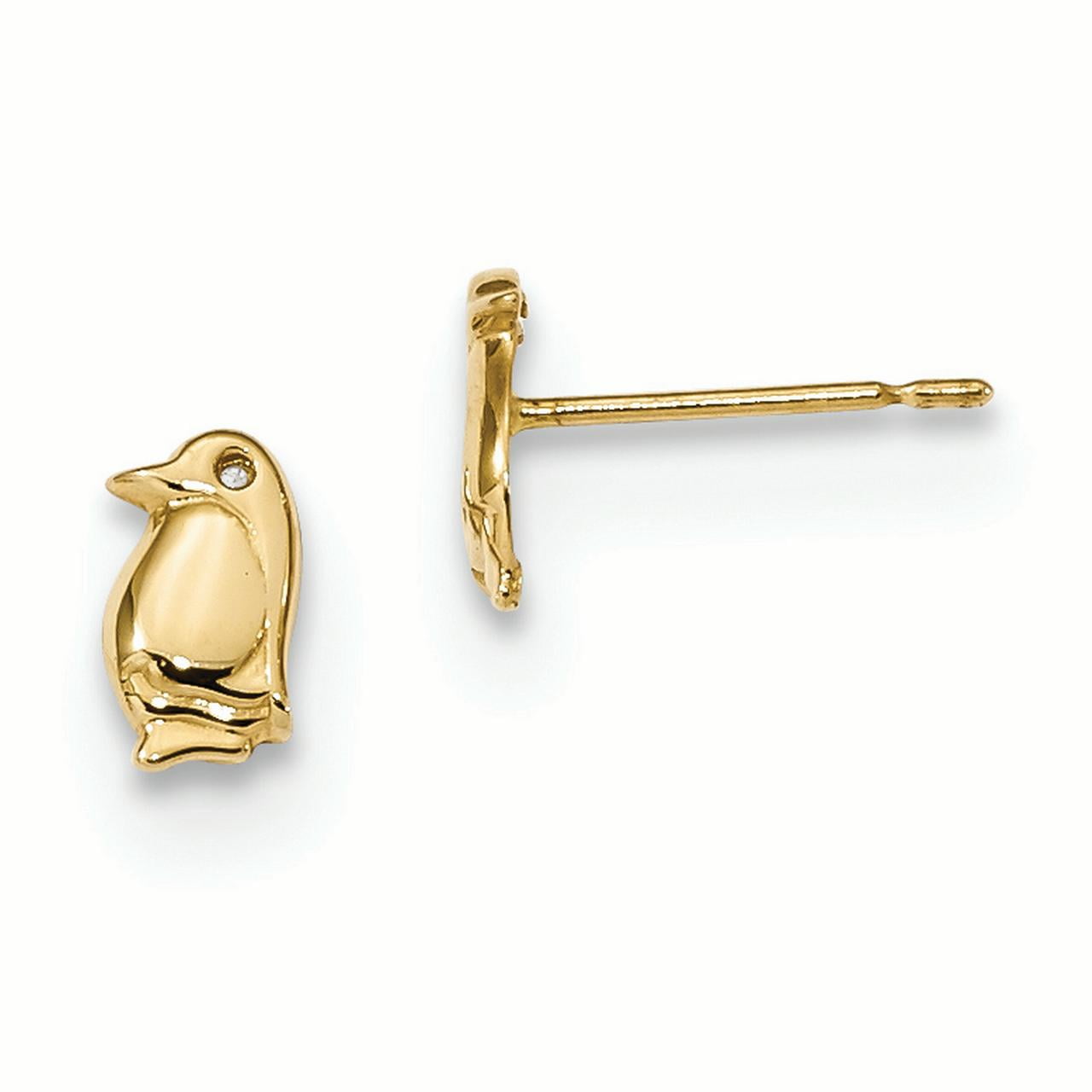penguin stud earrings