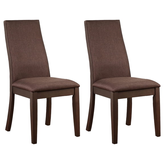 Stonecroft Furniture Upholstered Dining Side Chair in Rich Brown (Set of 2)