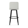 thumbnail image 4 of Amisco Betty 30 In. Swivel Bar Stool - Light Grey Polyester / Black Metal, 4 of 9
