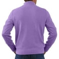 thumbnail image 4 of Mens Quarter Zip Pullover Quilted Pullover Casual Knit Long Sleeve Mock Neck Sweater Purple 2XL, 4 of 4