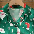 thumbnail image 6 of TOWED22 Kids Christmas Pajamas Girls Button Down Shirt & Pants Cute Toddler Xmas Pajama Set Sleepwear,3-4 Y, 6 of 7