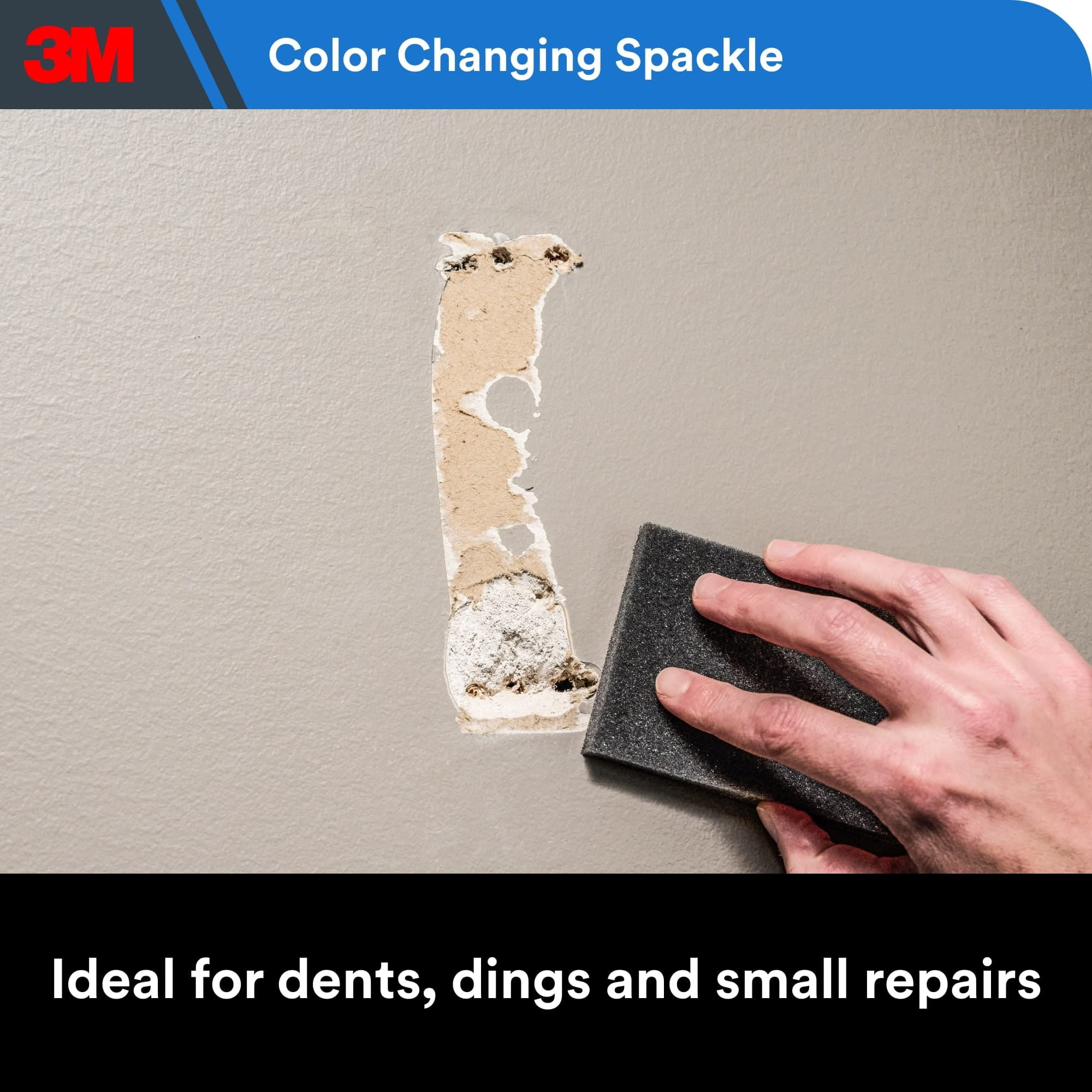 3M High Strength Hole Repair, 8 oz., Wall Repair, Color Changing Spackle, 1 Count