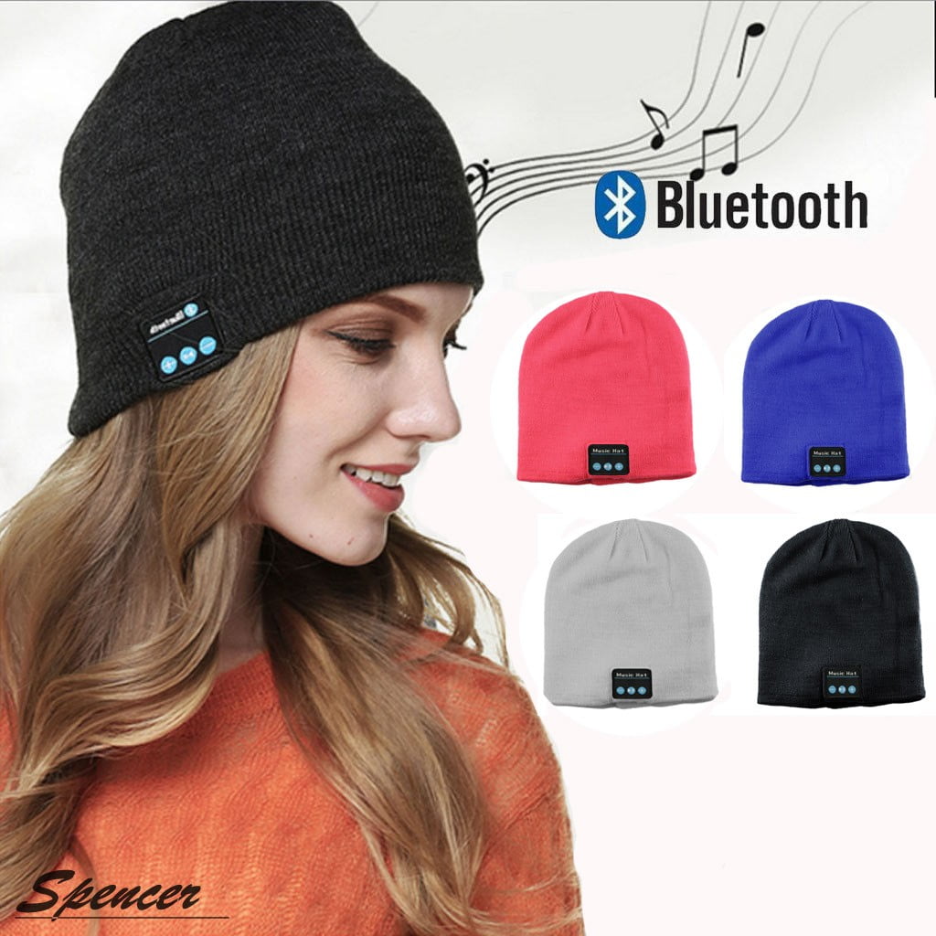 N/D Bluetooth Beanie Hat Knit Cap,Wireless Headset Music Hat,Tech Gifts for Man Women