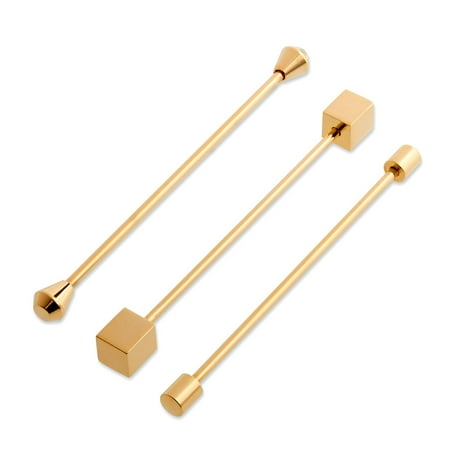 - 3 Pc Collar Bar Pin Set, MAD MEN Edition, Gold Tone Barbell Assorted Styles by Puentes Denver