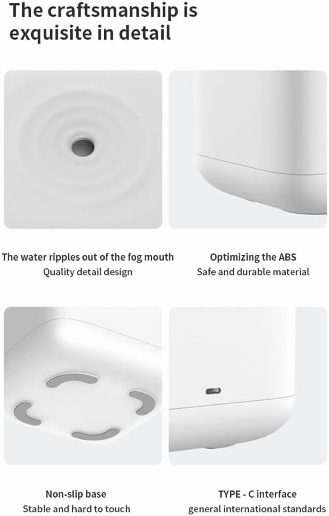 Antigravity Humidifier,Rain Humidifier Bedroom Anti Gravity Humidifiers with Clock Water Drop Backflow Aroma Diffuser Large Capacity Office Bedroom Mute Heavy Fog Household Sprayer(White)