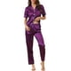 thumbnail image 2 of Pijama de Dama INSPIRE CHIC con Camisa de Botones y Pantalones 2 Piezas M Morado, 2 of 6