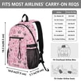 thumbnail image 3 of JIALIOU 14" Laptop Backpack Waterproof Airline Approved Stylish Casual Daypack for Travel Business College Work, Doodle Love Hearts Crowns, 3 of 8