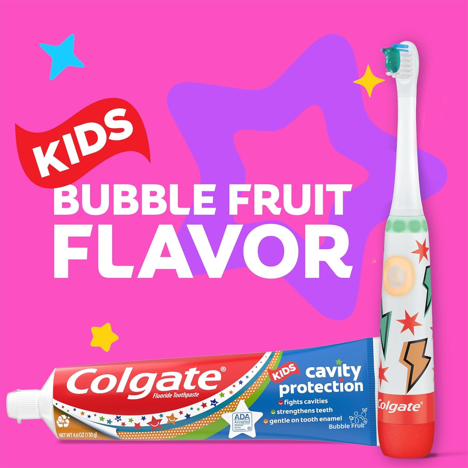 Colgate Kids Toothpaste Cavity Protection, Bubble Fruit, 4.6 oz - 6 Pack