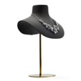thumbnail image 1 of Soporte Para Exhibición de material cuero De Moda, Negro Microfibra Caballete Rack Collar Pendientes Suéter Cadena Soporte Rack, 1 of 8