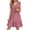 W10-Pink, variant on Glisme Dress For Women Summer Sleeveless V Neck Mini Flowy Boho Ruffle A Line Swing Dresses Simple Clothing Pink M
