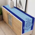 thumbnail image 4 of Navy Blue Anchor Table Runner - 108 Inch Long, Kitchen Dining Table Runner Dresser Scarves, Nautical Mandalas Boho Modern Abstract Farmhouse Decor for Coffee Tables Wedding Party Banquet, 4 of 8