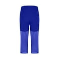 thumbnail image 5 of Olyvenn Womens Sheer Mesh Capri Leggings High Waisted Capris Pants Tight Workout Yoga Cropped Trousers Summer Casual Leggings Blue L, 5 of 7