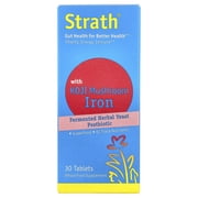Bio-Strath Fermented Herbal Yeast Postbiotic, With Koji Mushroom Iron, 30 Tablets