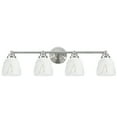 thumbnail image 5 of Aspen Creative 62193-1, Four-Light Metal Bathroom Vanity Wall Light Fixture, 4 3/4" Wide, Transitional Design in Satin Nickel with Faux Alabaster Glass Shade, 5 of 6