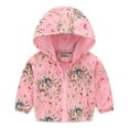 thumbnail image 1 of Toddler Winter Coat Cute Printed Solid Color Lightweight Jacket Windproof Coats Toddler Fall Spring Jacket 3-4 Years Kids Clothes, 1 of 3