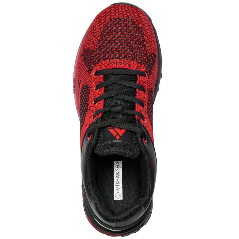 Mishansha Air Cushion Running Shoes Men Size 13.5 Red Black Woven Sneakers Mishansha Men main image 4