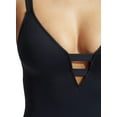 thumbnail image 4 of Seafolly Women's Standard Active Deep V Plunge Maillot One Piece Swimsuit, Eco Collective True Navy, 6, 4 of 5