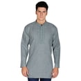 thumbnail image 1 of Chemise Kurta Courte en Coton pour Hommes Robe Mode Indienne (Vert, G), 1 of 4