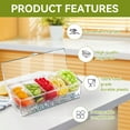 thumbnail image 4 of 14 Pcs Chilled Condiment Server Caddy with Lid,5 Removable Compartments Container,Ice Chilled Fruit Salad Condiment Tray for Bar, Serving and Dishes, 4 of 10