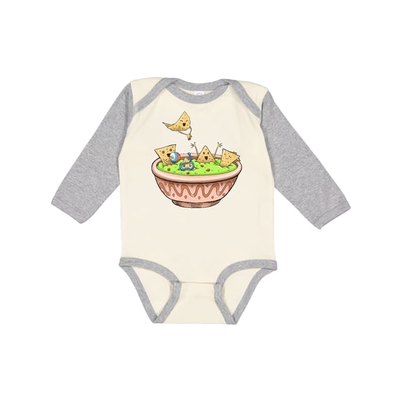 Inktastic Nachos Partying in Guacamole Boys or Girls Long Sleeve Baby Bodysuit