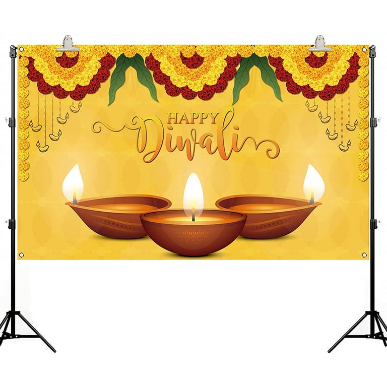 Diwali Photo Booth Backdrop for Photography India Hindu Deepavali