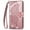 Rosegold, variant on Allytechgroup Wallet Case for iPhone 16 Pro, Bling Sparkly Diamond PU Leather Phone Case with Credit Card Slot Wirst Strap Support Wireless Charging Shockproof Bumper, Rosegold