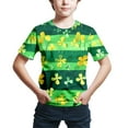 Boys Shirts St. Patrick's Day Little Boy Girl Short Sleeve Lucky Clover