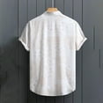 thumbnail image 4 of Zylanna Men's Hawaiian Shirts, Quickly Dry Casual Short Sleeve Turndown Collar Summer Beach Button Down Shirts White Size M, 4 of 8