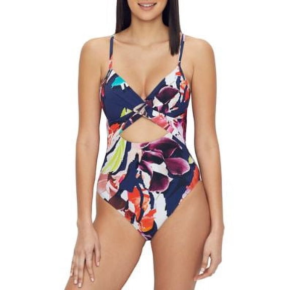 Kenneth Cole Womens Dark Romance Push-Up One-Piece Style-KC0EP10